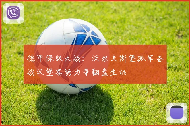 德甲保级大战：沃尔夫斯堡孤军奋战汉堡客场力争翻盘生机